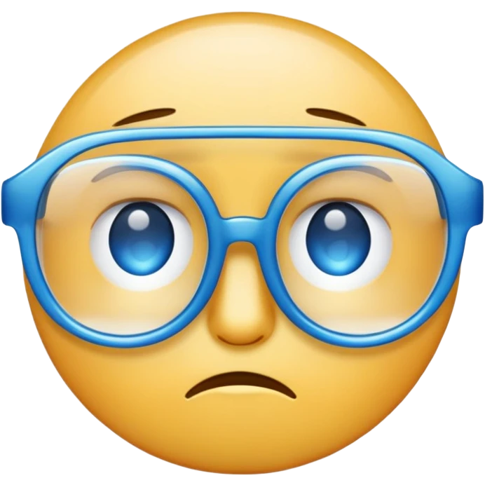 Sad glasses emoji  emoji