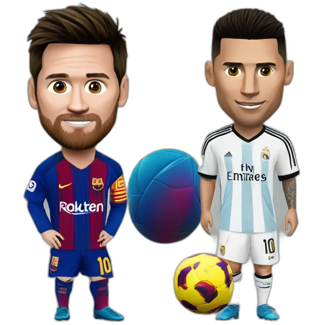 Messi on Ronaldo emoji