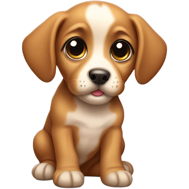 Cute puppy with big eyes  emoji