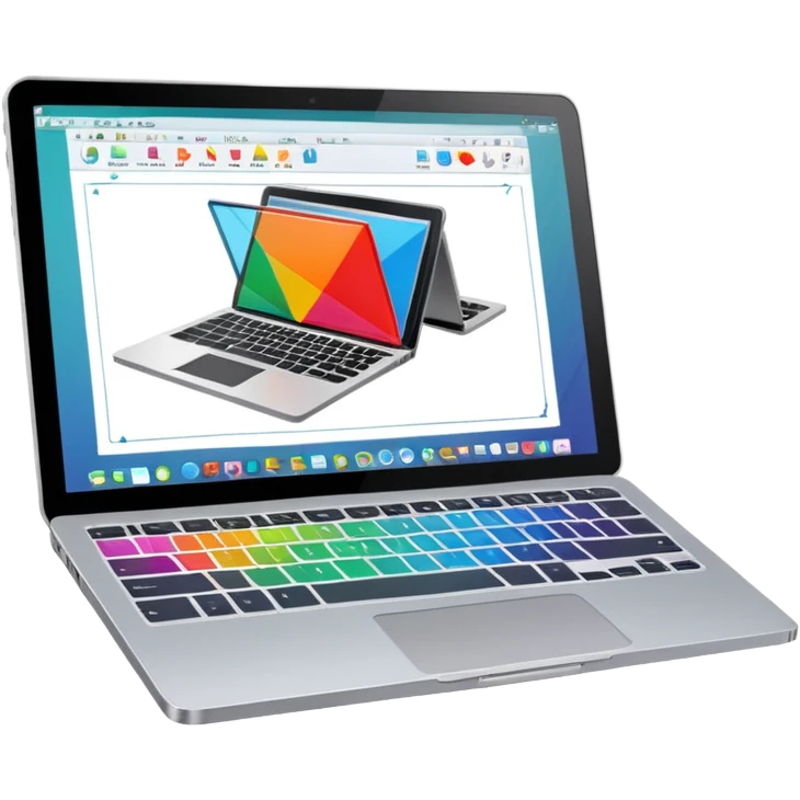 create an emoji of a laptop that has autocad architectural drawings on the screen emoji