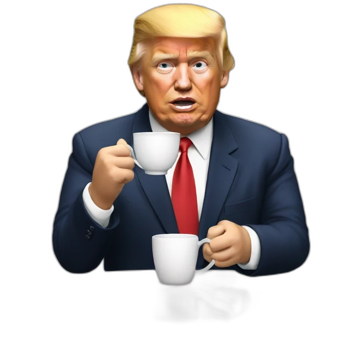 Trump drinking some tea emoji
