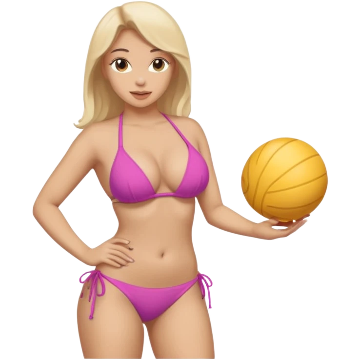 tight busty bikini female full body with huge tits and ass emoji