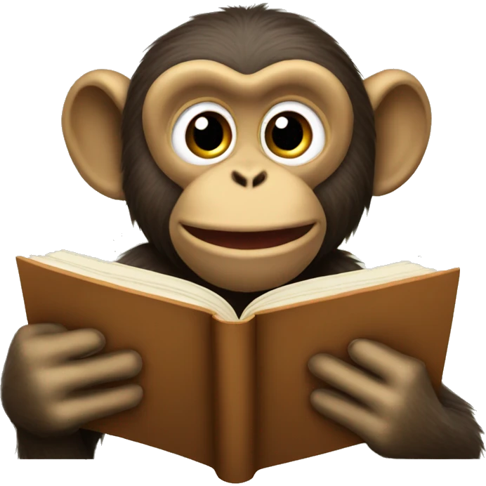 Monkey Reading Book emoji