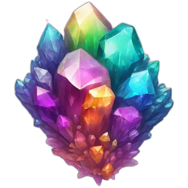 Rainbow crystal cluster emoji