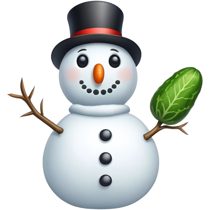 schneemann mit gurke als nase emoji