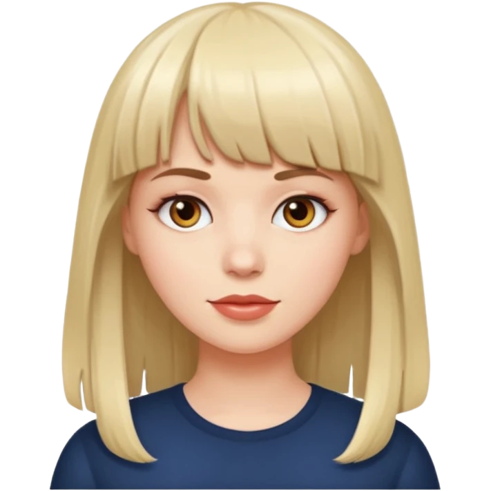 white girl bangs emoji