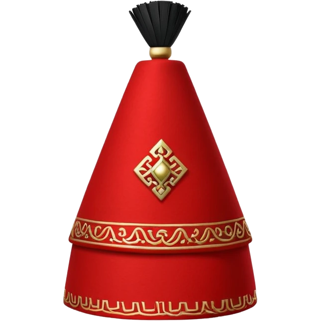 classic red fez hat with black tassel emoji