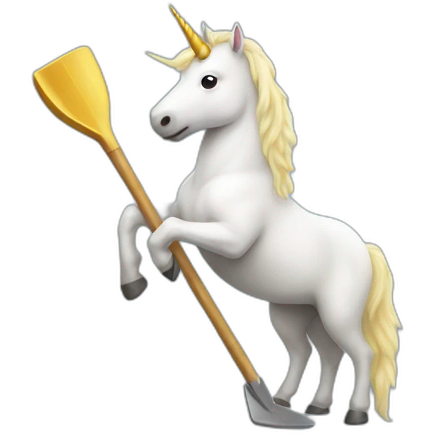 unicorn with a shovel emoji