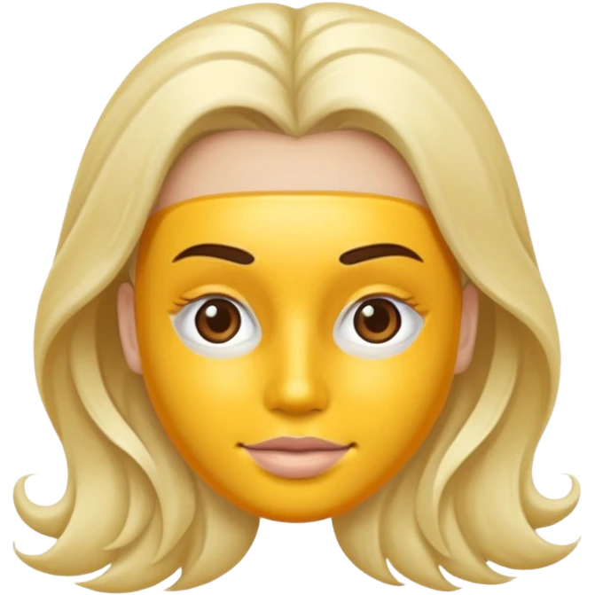 Una mascarilla para el pelo, el producto  emoji