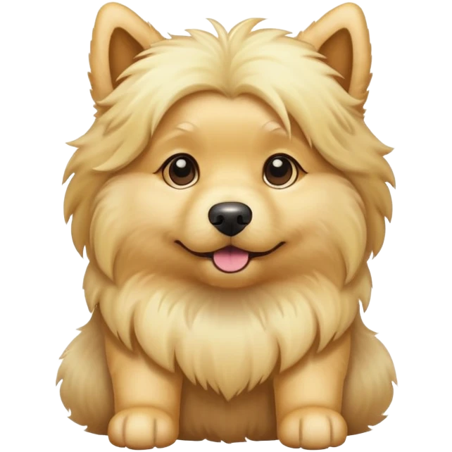 Blonde dog emoji