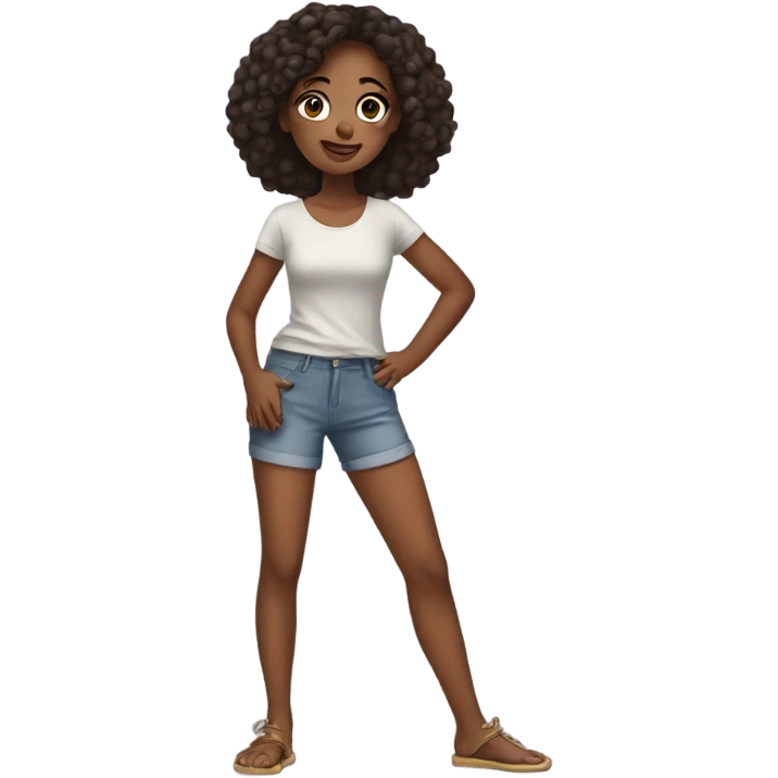 beautiful daughter, full body emoji