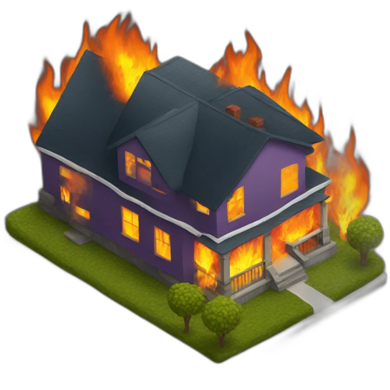 House on fire emoji