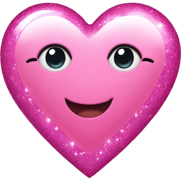 a pink sparkly heart emoji