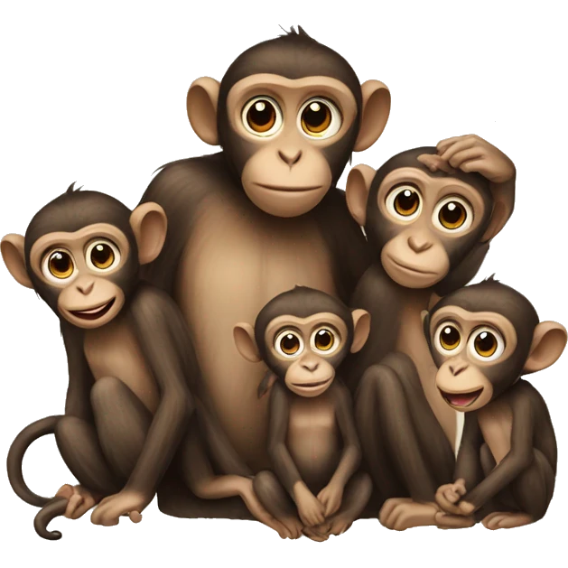 monkeys family emoji