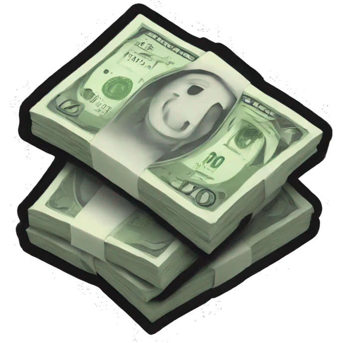 Money but colour black  emoji