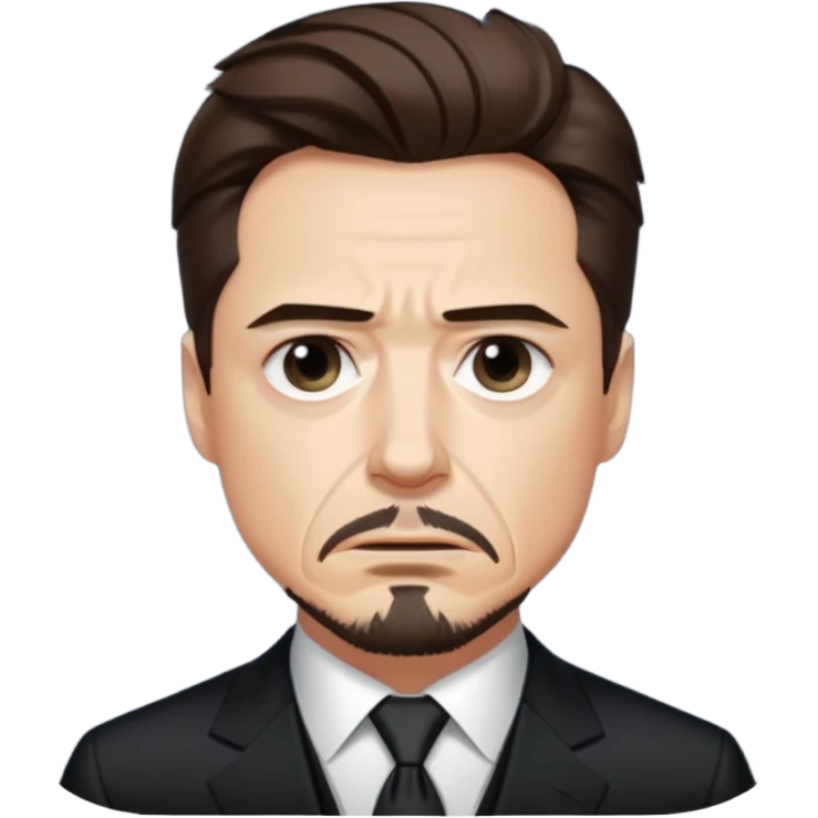 unhappy tony stark emoji