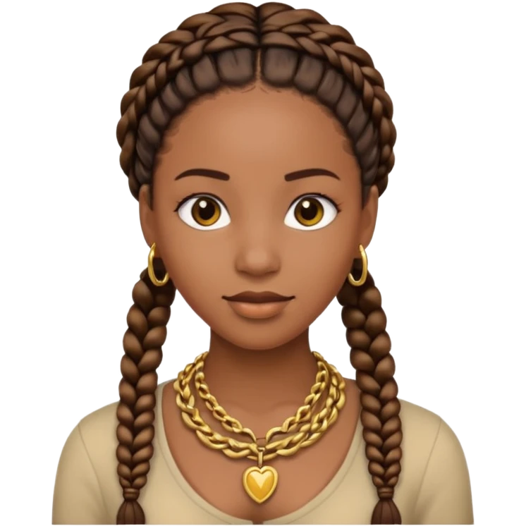 Black female with braids emoji