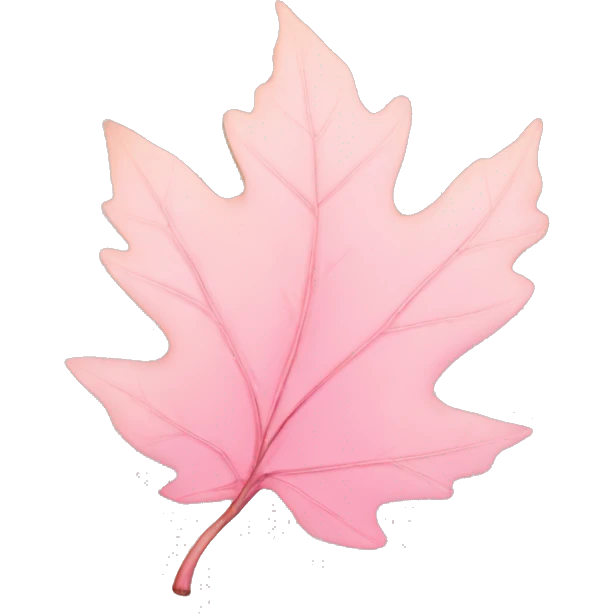 autumn light pink leaf emoji