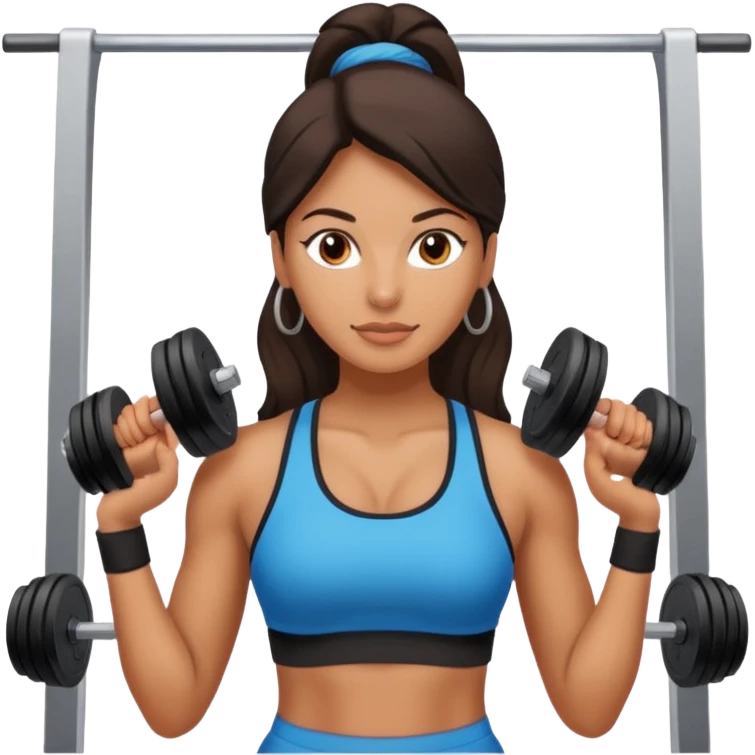 Mujer en gimnasio, peruana emoji