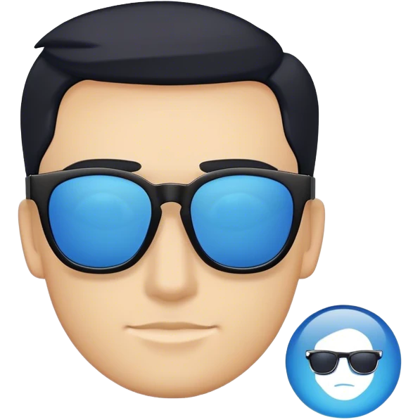 A stylish sunglasses with a bold, modern design, featuring blue lenses and a matte black frame, perfect for a sleek and trendy look. No head, No face emoji