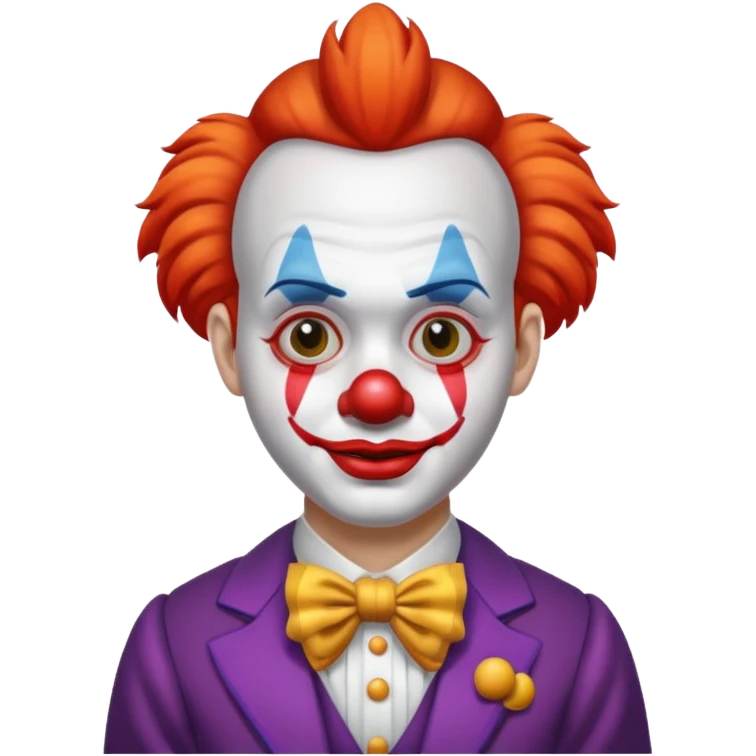 clown with proper formal haircut emoji
