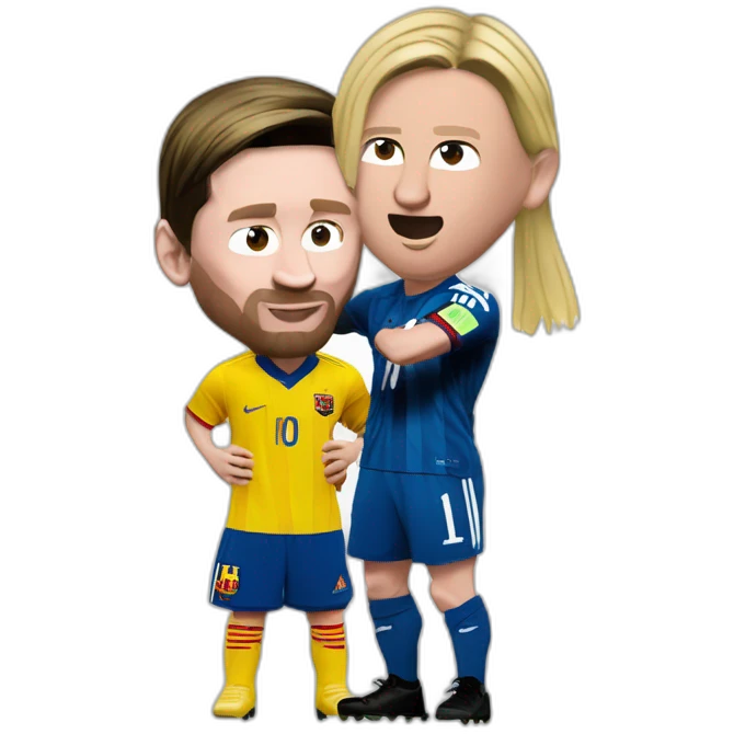 lionel messi fighting with earling Haaland for the Ballon D or emoji