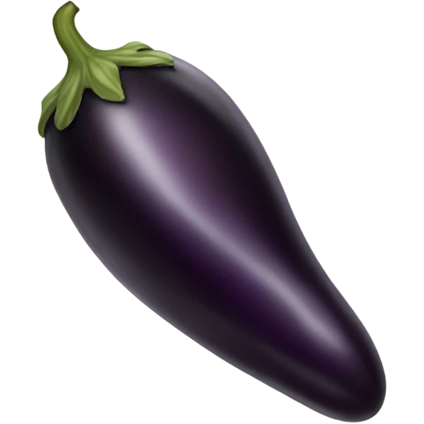 Big black hairy eggplant emoji