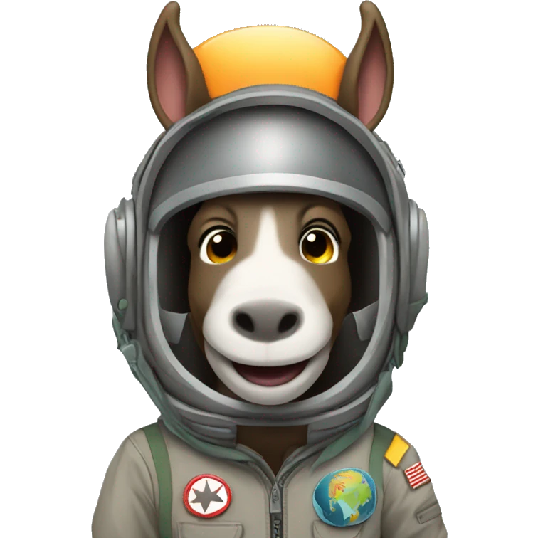 Donkey in a flight suit emoji