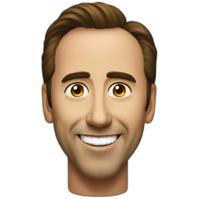Nicolas Cage smiling fanatically emoji