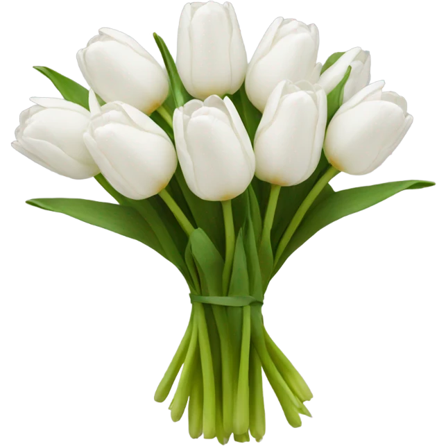 white tulip bouquet  emoji