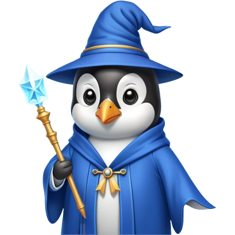 Penguin Wizard emoji