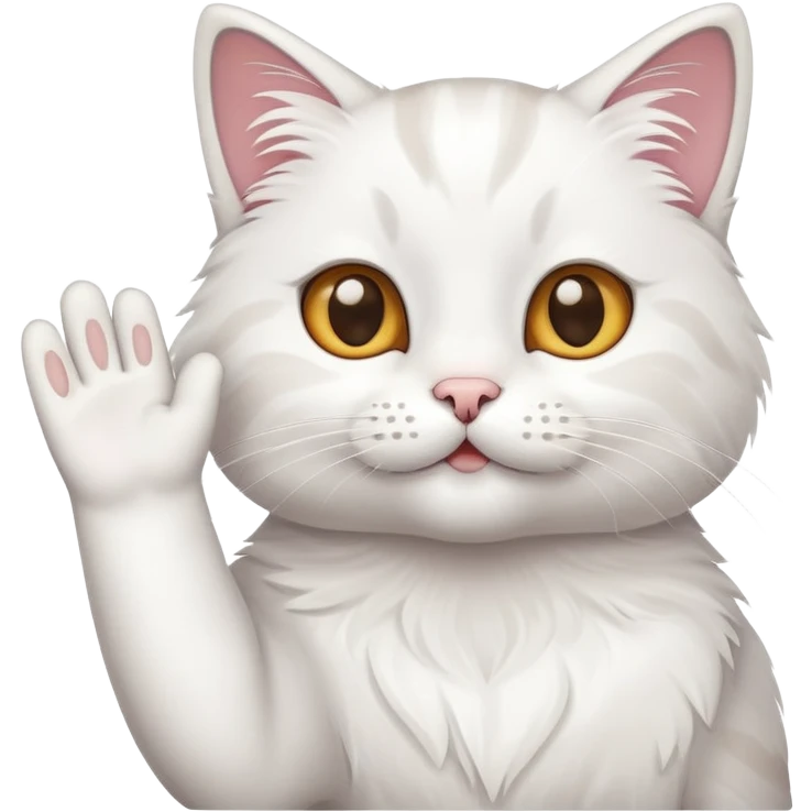Cat waving goodbye emoji