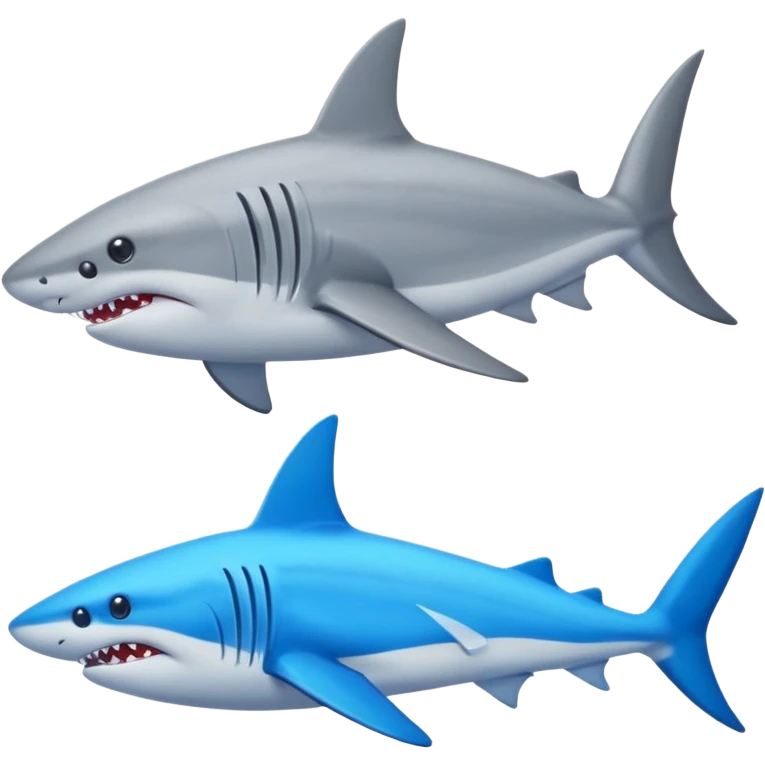 Tiburón con 3 patas y tenis Nike azules emoji