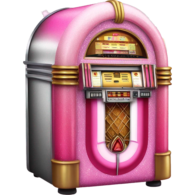 Pink ombré jukebox with glitter  emoji