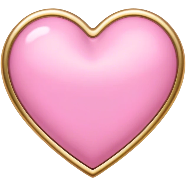Pink gold heart emoji