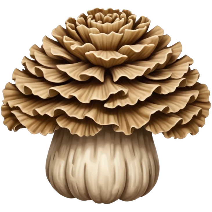 maitake mushroom with frilly edges emoji