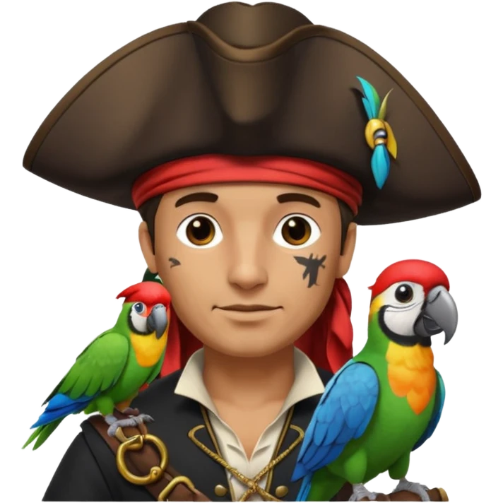 pirate and parrot emoji