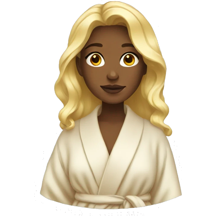 blonde girl wearing robe aesthetic  emoji