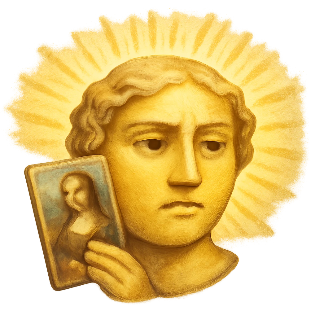 emoji representing the Renaissance with classical artistic elements like a painting or sculpture and a background of light emoji