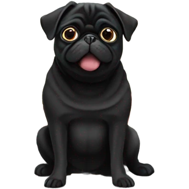 Black pug on the Golden Gate Bridge San Francisco emoji