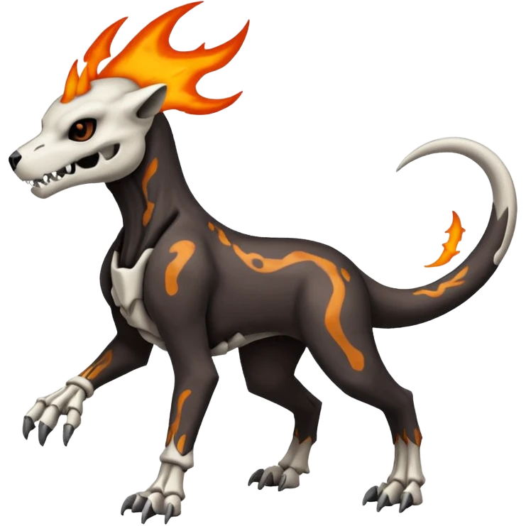 Duskull-Cubone-Houndour-Houndoom-Marowak-Pokémon-Fakémon-fusion, full body emoji