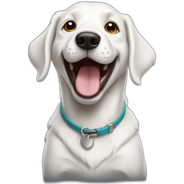 happy-white-dog emoji