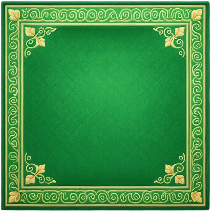 traditional patterned green carpet emoji
