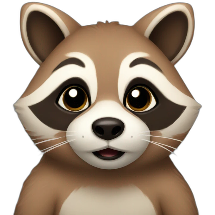 fat cinnamon raccoon emoji