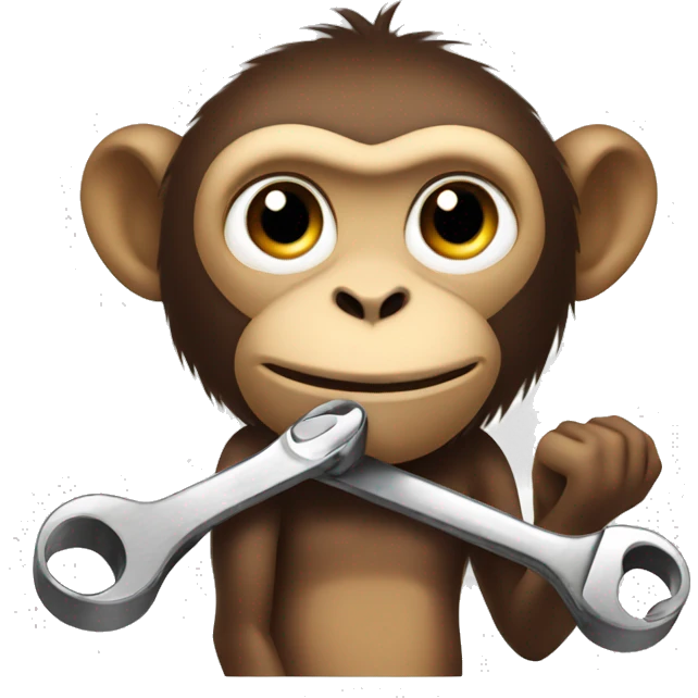 Monkey holding a spanner  emoji