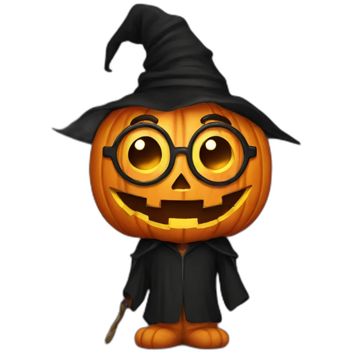 Harry Potter pumpkin emoji