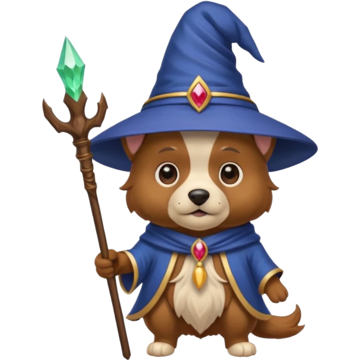 Dog wizard emoji