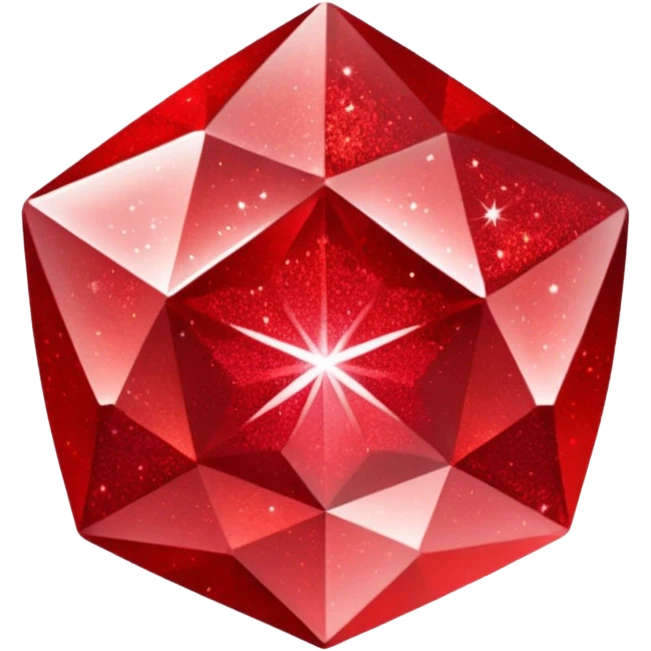 red glitter crystal emoji