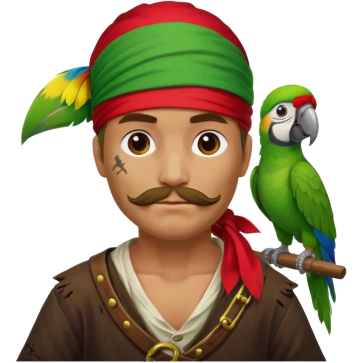 pirate and parrot emoji