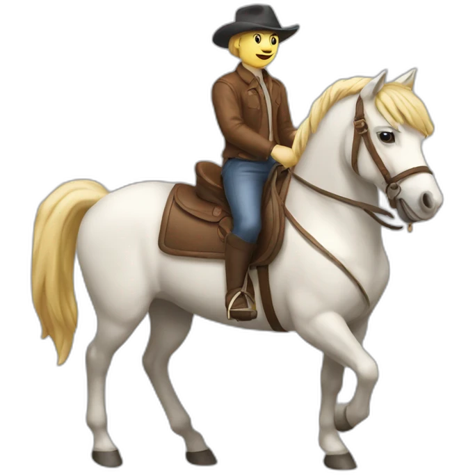 chat sur un cheval emoji